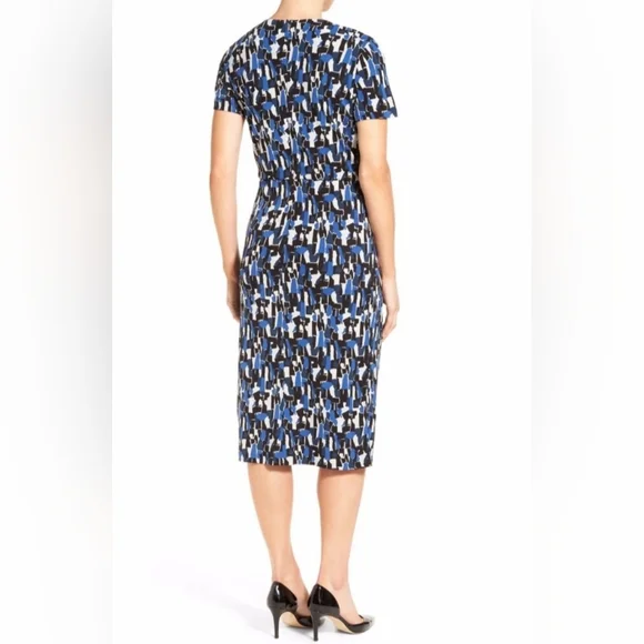 BOSS HUGO BOSS "Enedita" Mosaic Faux Wrap Dress | L - Picture 3 of 12